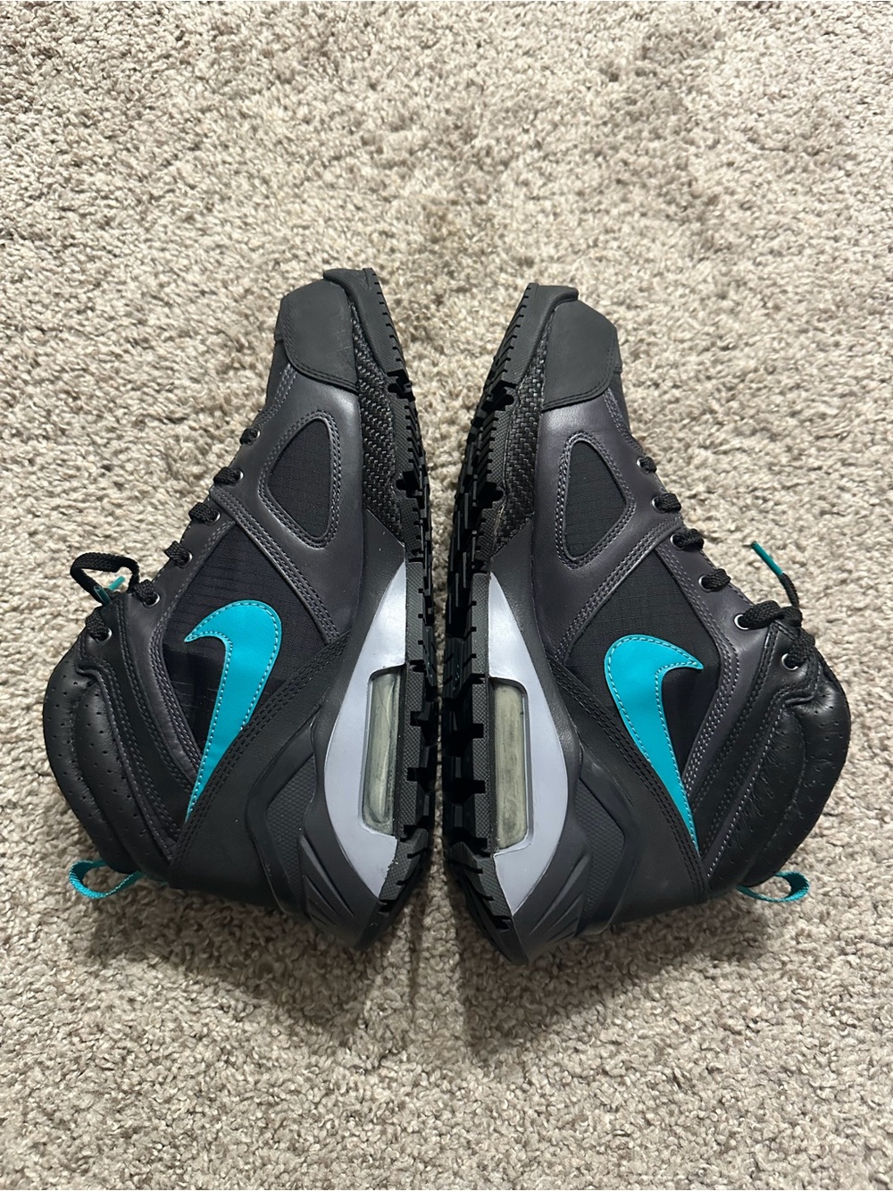 Nike ACG Men's High-Top Sneakers - Black with Teal Accents 365752-031 Size 9. - Picture 4 of 8